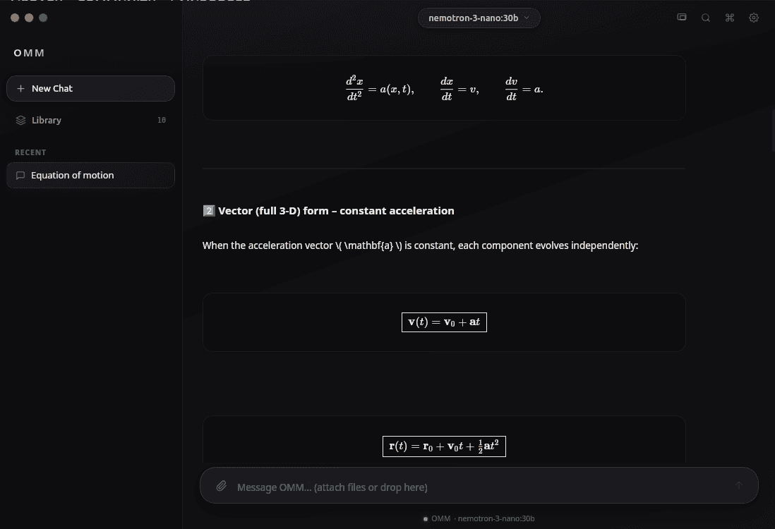 OMM — Local AI Model Runner
